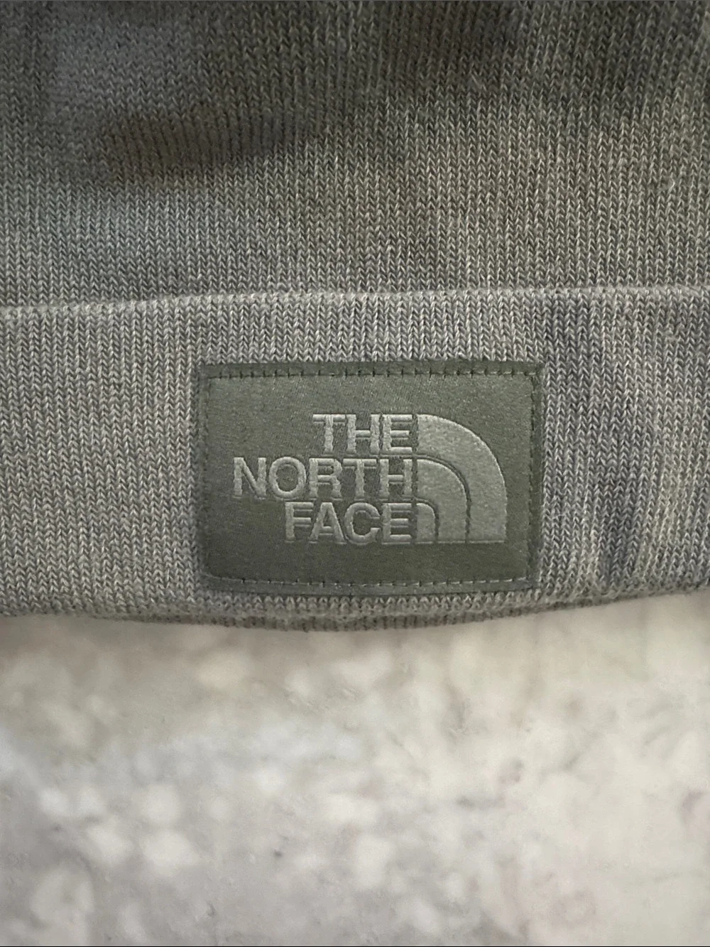 The North Face Olive Gray sage green Knit Cuffed Beanie OS